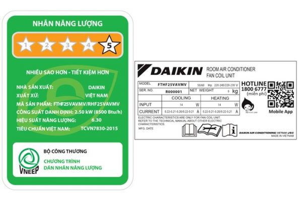 Điều hòa Daikin 2 chiều 9000BTU inverter FTHF25VAVMV - Hình ảnh 6