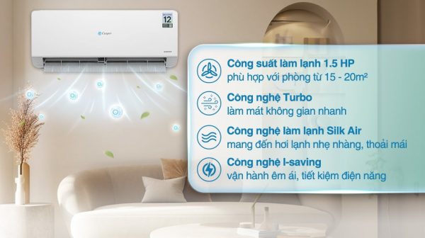 Điều hòa treo tường Casper 1 chiều 12000BTU inverter QC-12IS36 - Hình ảnh 5