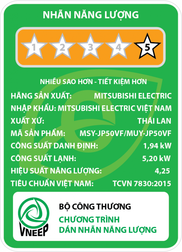 Điều hòa Mitsubishi Electric inverter 18.000BTU 1 chiều MSY-JY50VF - Hình ảnh 4