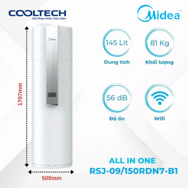 Máy bơm nhiệt Midea RSJ-09/150RDN7-B1 All in one